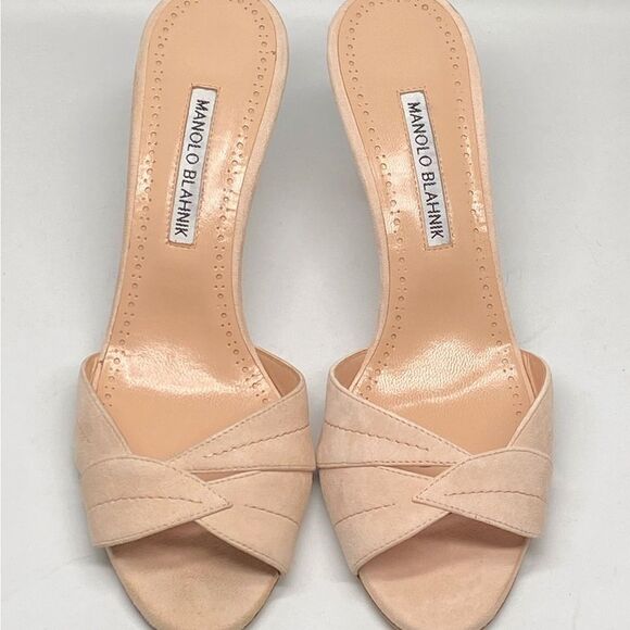 Manolo Blahnik Siemu Suede Mule Sandals size 38.5 - Picture 5 of 9